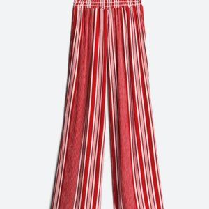 One5One - Margery Printed Wide Leg Pant - Red - XL